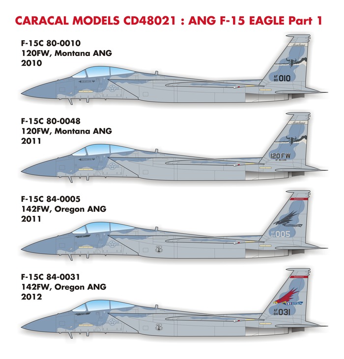 Print Scale Decals 1/72 MCDONNELL DOUGLAS F-15 EAGLE Oregon Air National Guard 