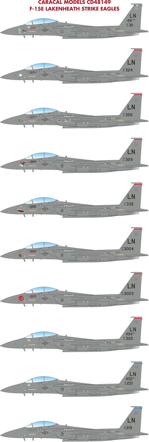 F-15E EAGLES World War Print Scale 72-030 1/72 scale Decal for airplane