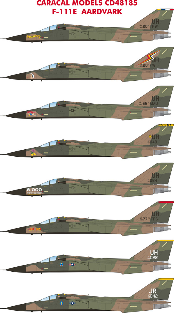 Caracal Decals 1/48 GENERAL DYNAMICS F-111E AARDVARK 