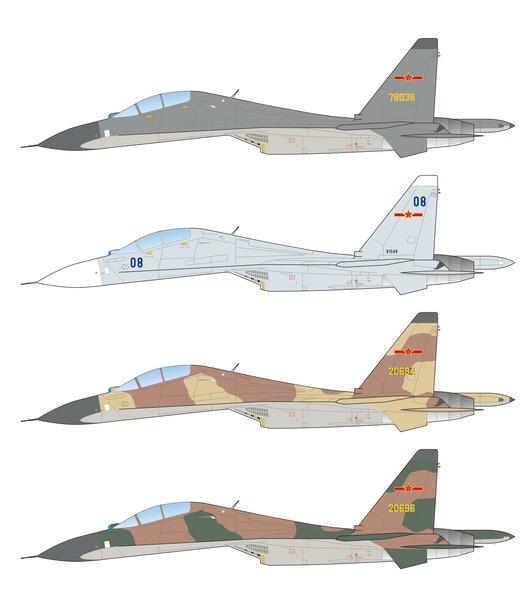 Bestfong Decals 1/144 SUKHOI Su-27sk J-11b Su-30MKK Red Chinese Air Force 