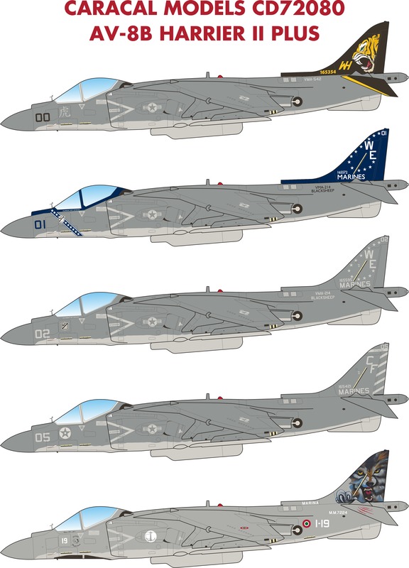 Print Scale 72-214 Decal for Av-8b Harrier II 1/72 scale 