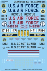 Caracal Decals 1/48 Grumman HU-16A Albatross USAF US Coast Guard # 48047