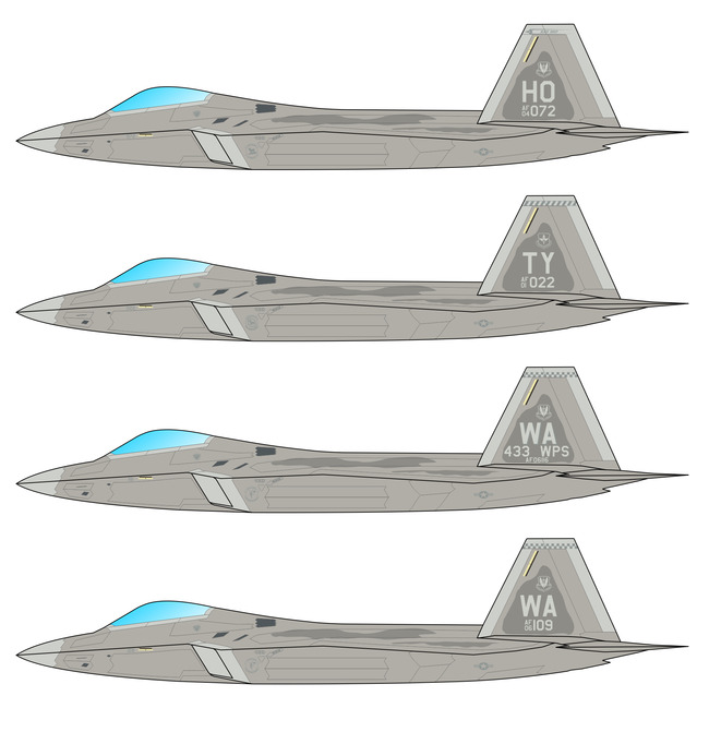 thumbnail image 2 of F-22 Raptor Vinyl Sticker Decal – F22 Fighter Jet, Graphic, WarlordOne A149 2 of 4